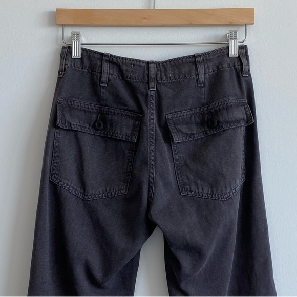 AMO Washed Black Army Twist Chino Cropped Pant - Picture 5 of 9